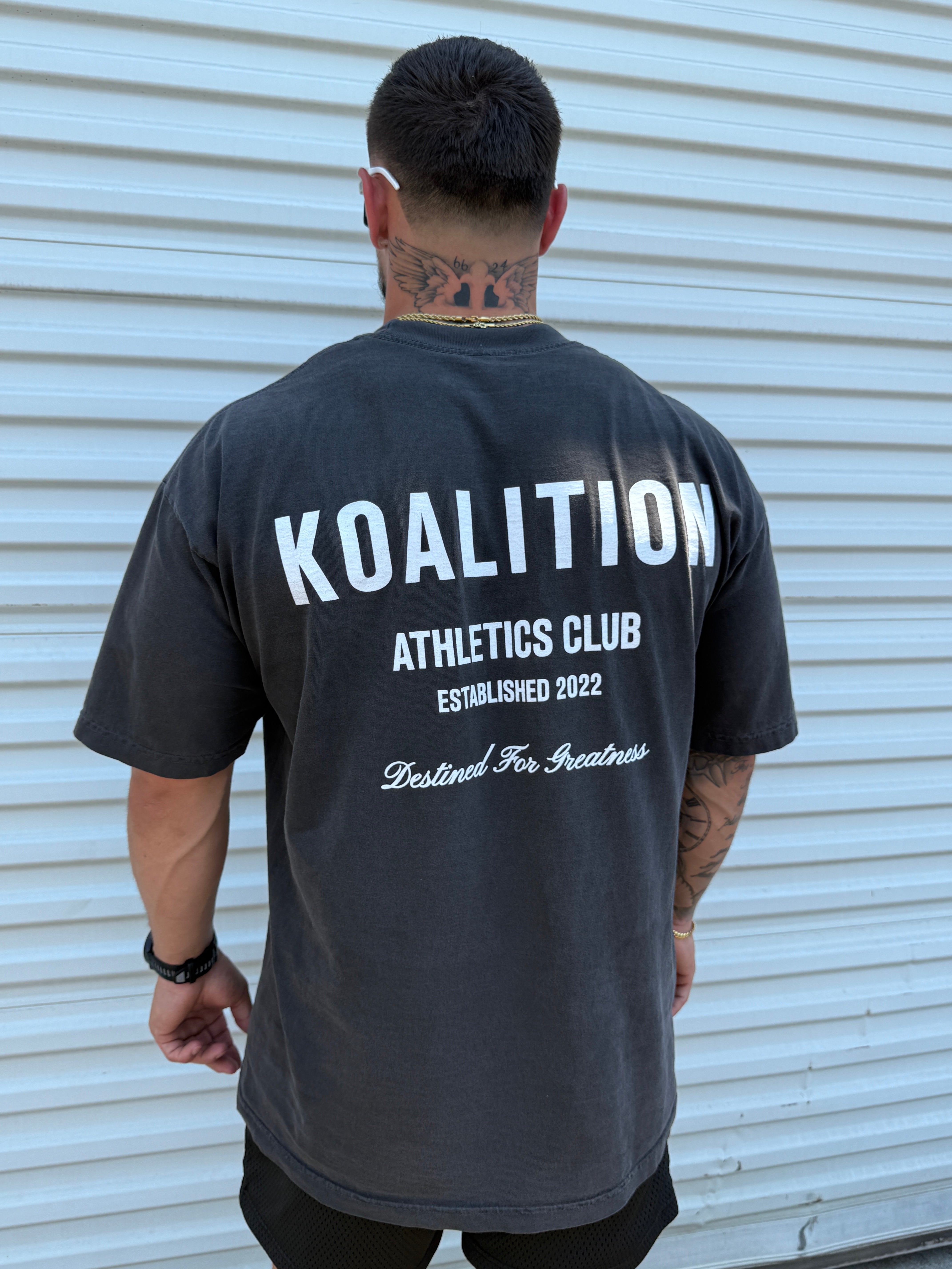 Athletics Club T-shirt in Vintage Black